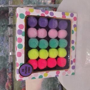James Burke Collection Pom Pom Push Pins, Multicolor, New-in-Box